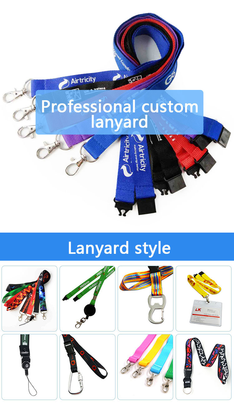 Cheap Custom Badge Reel Lanyard No Minimum Order