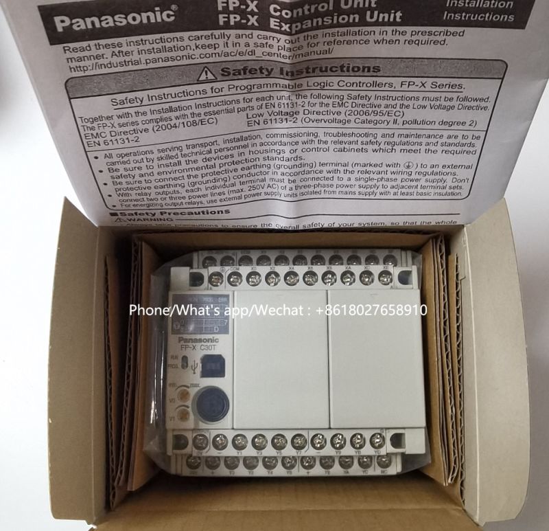 Programmable Controllers Fp-X C30t Panasonic Fp-X PLC