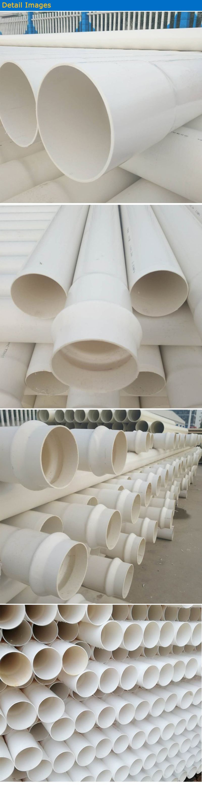 30 Inch Diameter Food Grade 9 Inch PVC Pipe 200 mm for Hydroponic