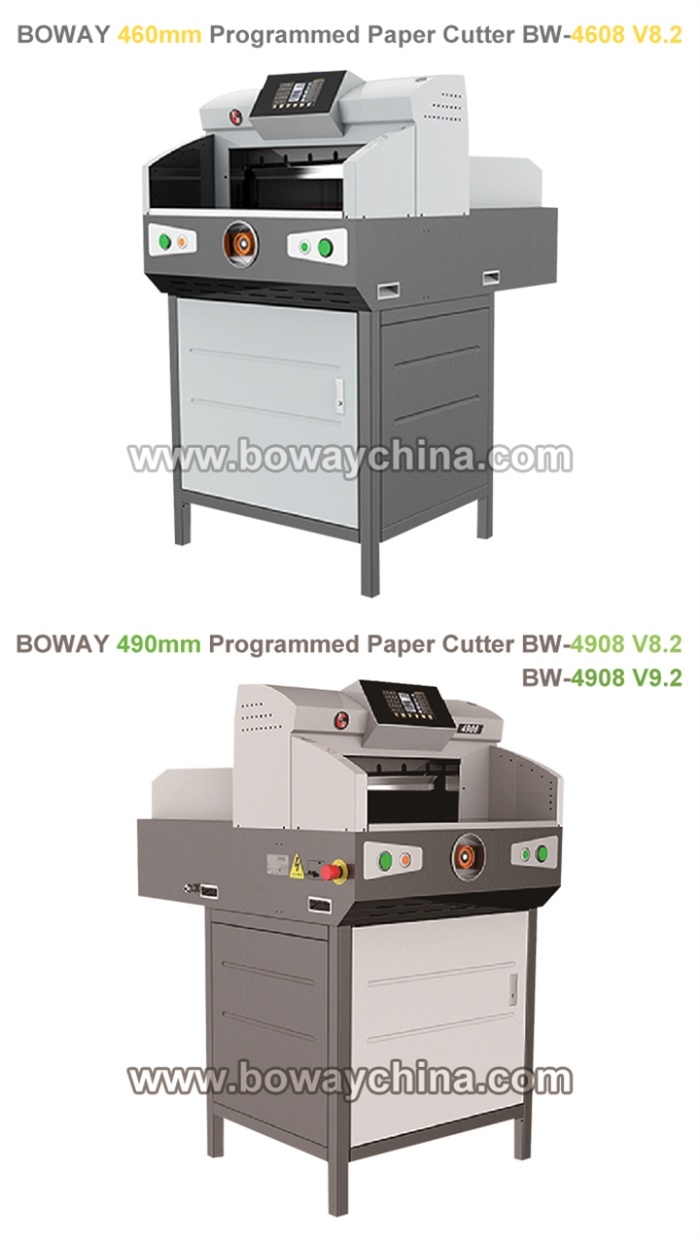 Print Shop Printshop 460mm 80mm Thickness Electrical PLC Automatic Auto Push Paper Cutter A3 A4