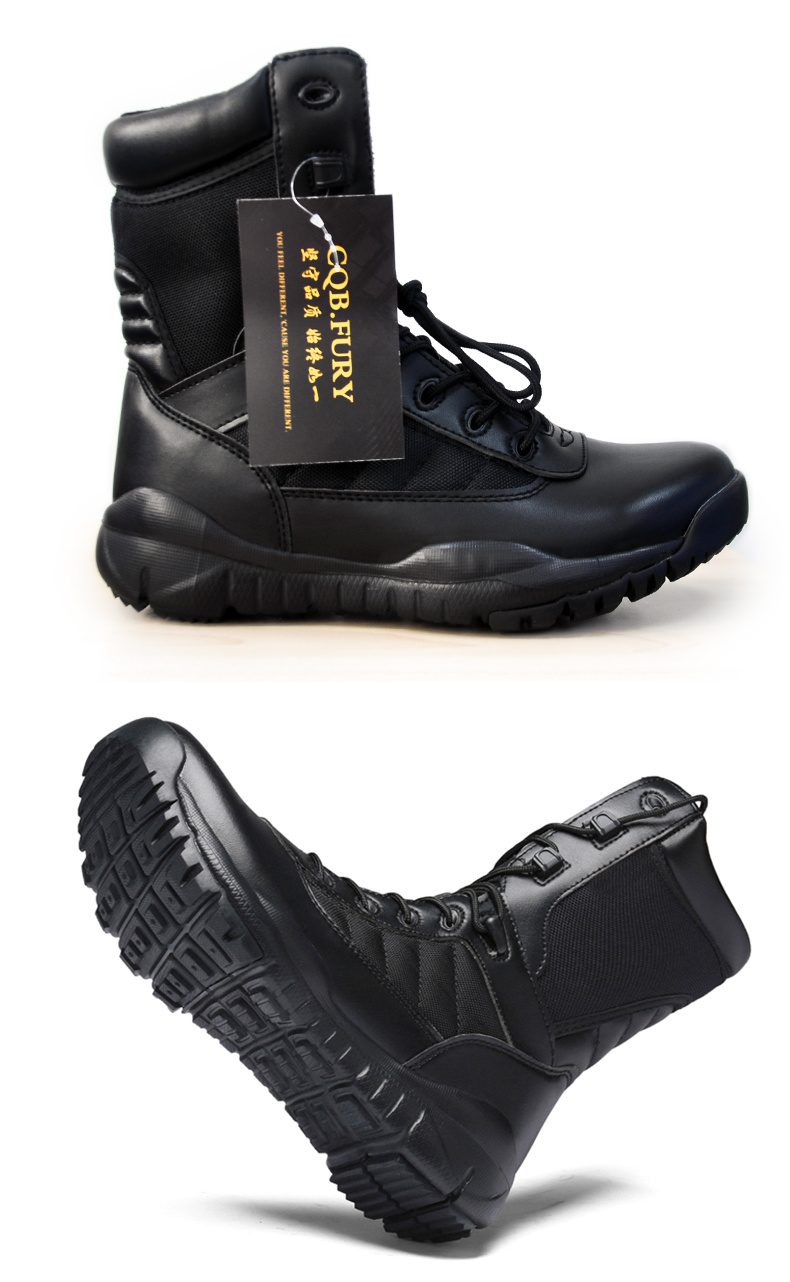 8 Inch Police Boot Delta Boot with Side Zipper
