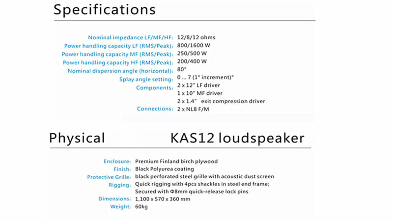 Kas Professional Dual 15 Inch Subwoofer 10 Inch Line Array Speaker
