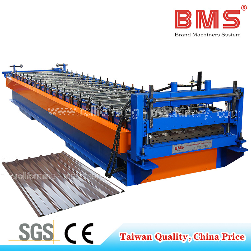 Colored Steel Roof Panel Roll Forming Machine with PLC Control