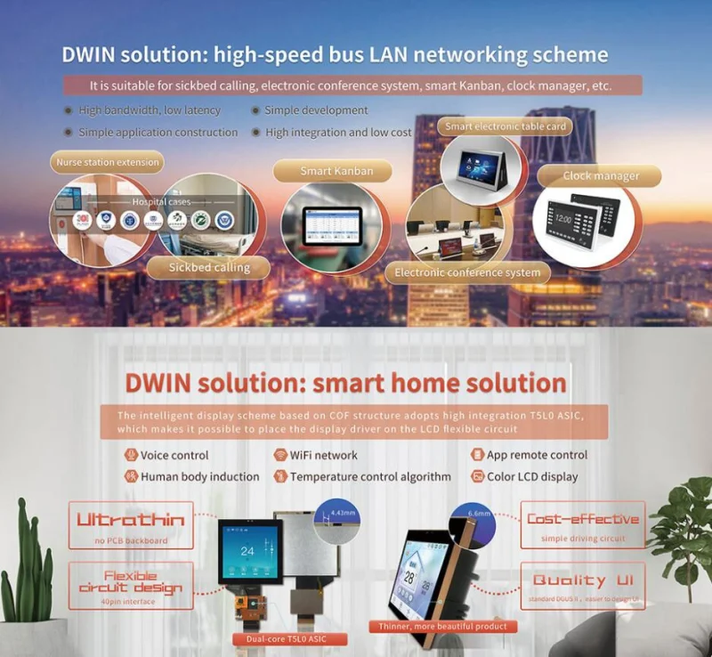 Dwin 480*272 Resolution LCM HMI Uart Serial LCD Touch Screen Panel