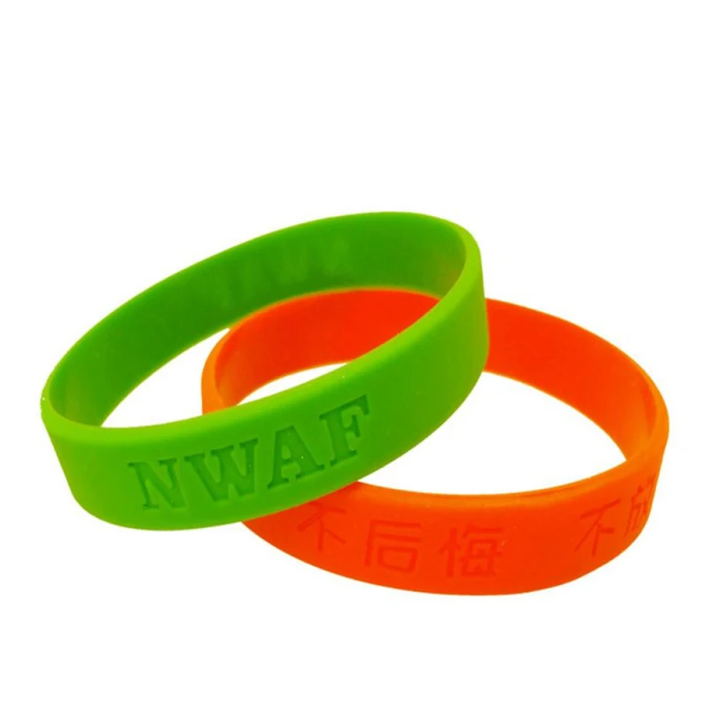 Orange Youth Silicone Bracelets Wristband