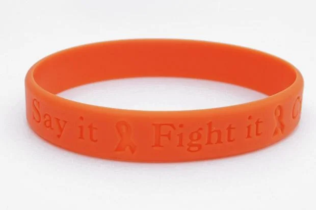 Orange Youth Silicone Bracelets Wristband