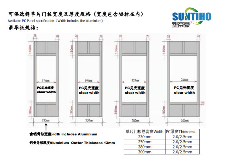Industry Breakthrough Good Looking Folding French Door with Aluminum PC Sheet