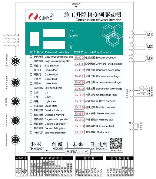 Control Panel of Building Hoist Spare Parts Electrical Control System