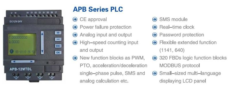 PLC Apb-24mrdl Programmable Logic Controller, Mini PLC
