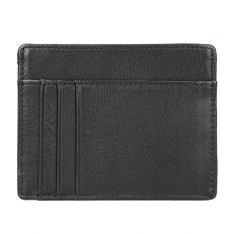 Black Cow Leather Top Quality Card Holder RFID ID Card Holder