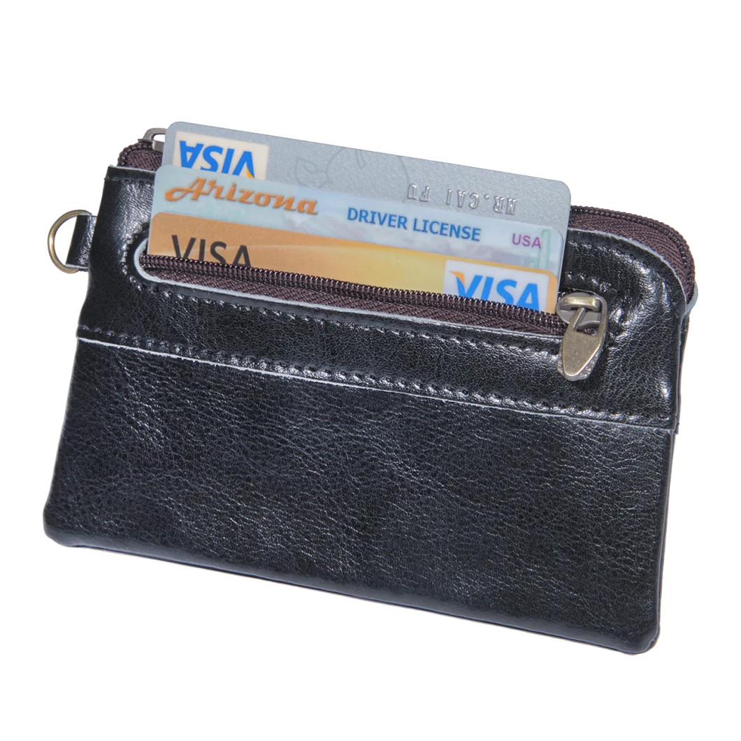 Black Unisex Card Holder Thin Money Holder