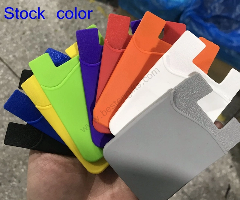 Custom Adhesive 3m Sticky Mobile Phone Cellphone Smart Silicone Card Holder