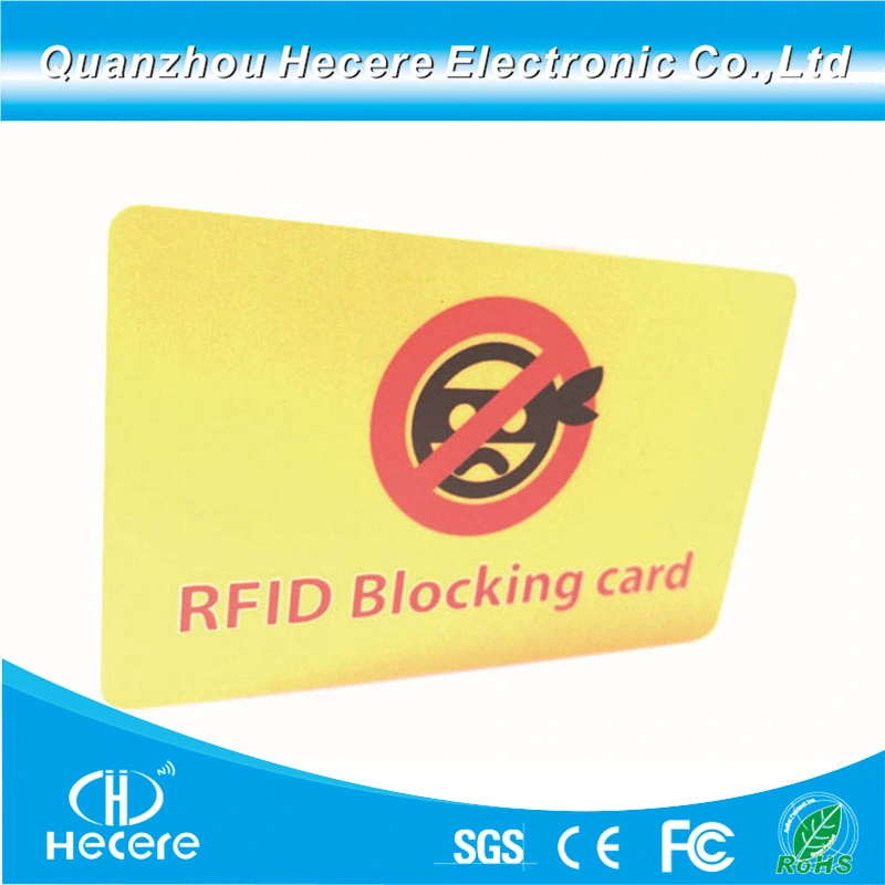 PVC Anti-Theft RFID Blocking / Blocker Card for Credit Card Protection