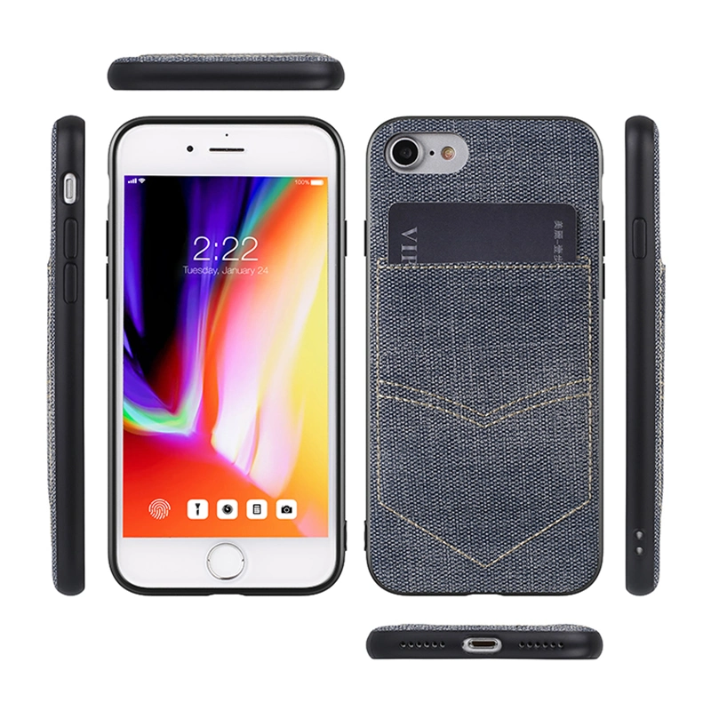 Credit Card Slot Back Cover Phone Case for Samsung Galaxy S8 Plus