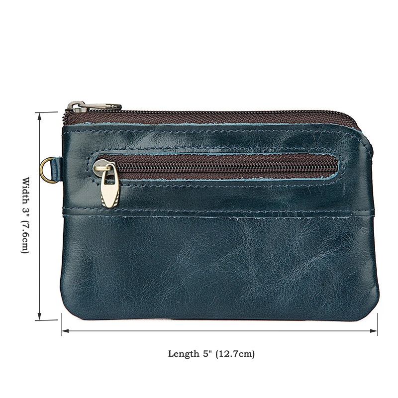 Popular Leather Card Holder Blue Convenient Money Holder Slim Wallet