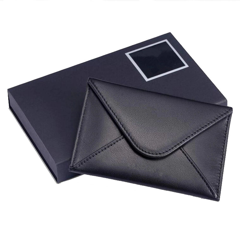 Magnet Stylish Envelope PU Leather Business Card Case Name Card Holder