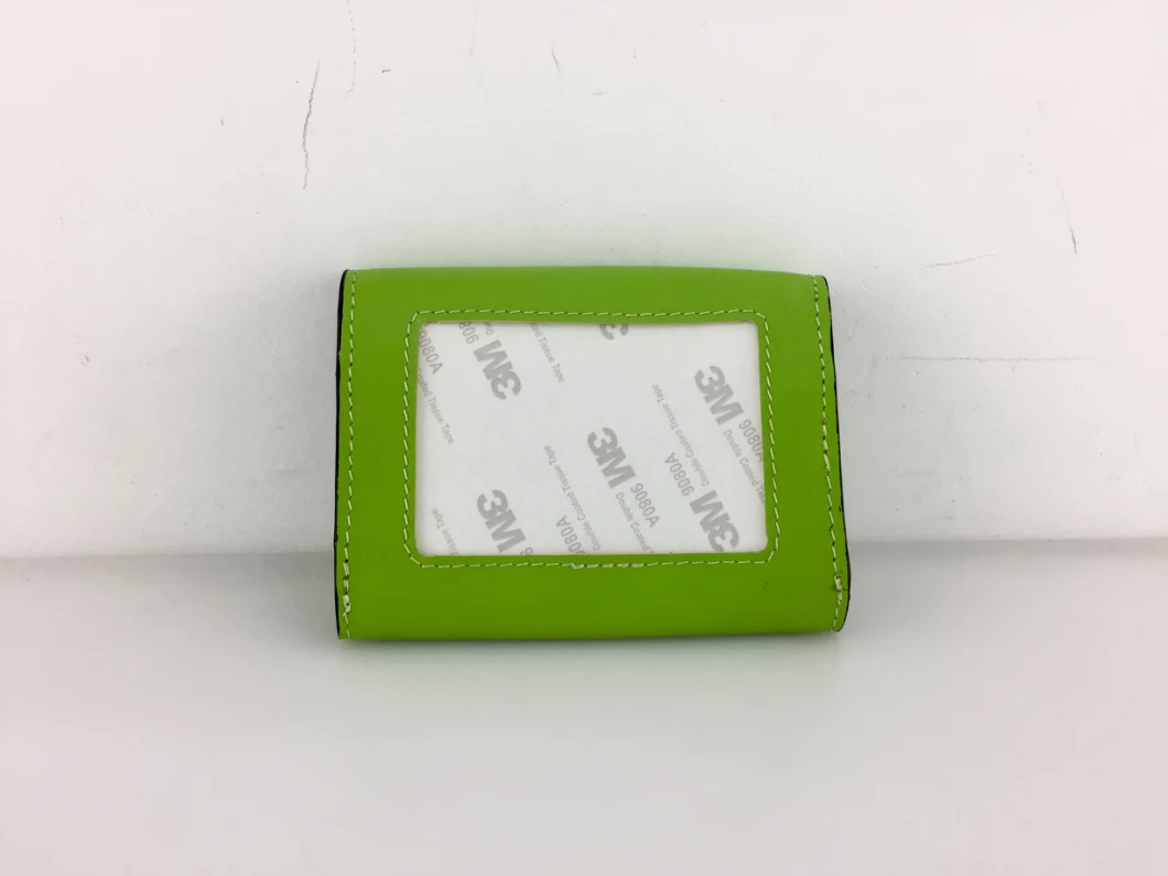 Triple Zipper Leather Mini Coin Purse Card Holder with Key Chain
