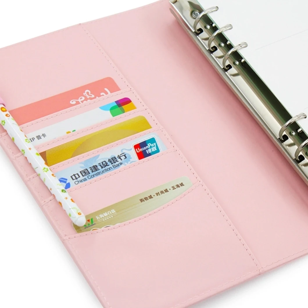 Zipper PU Leather Conference Folder with Card Holder Compendium Business Portfolio File Folder
