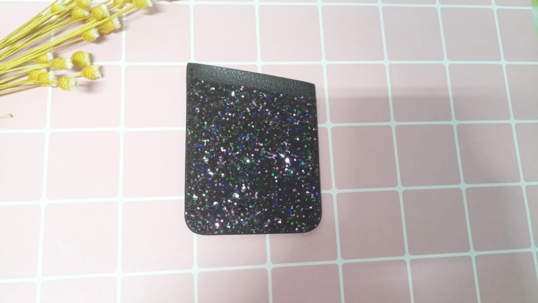 Glitter Sticker Card Holder PU Phone Pockets Phone Card Holder Mobile Accessories