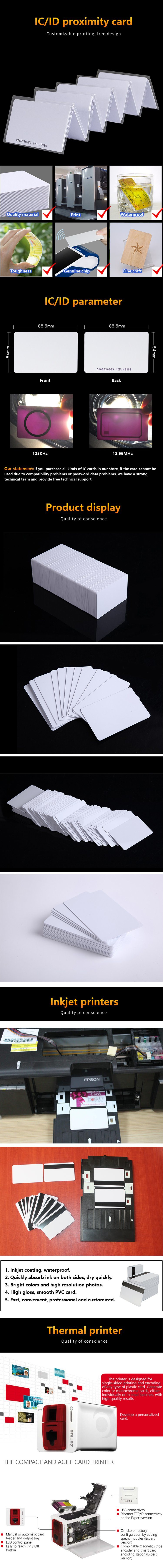 Custom Printed RFID Cr80 Card Manufacturer 85.5*54mm Blank Matte Black Card Inkjet Printable PVC Card