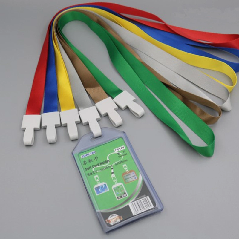 Vertical Soft PVC Working ID Badge Name Card Holder (T-014V)