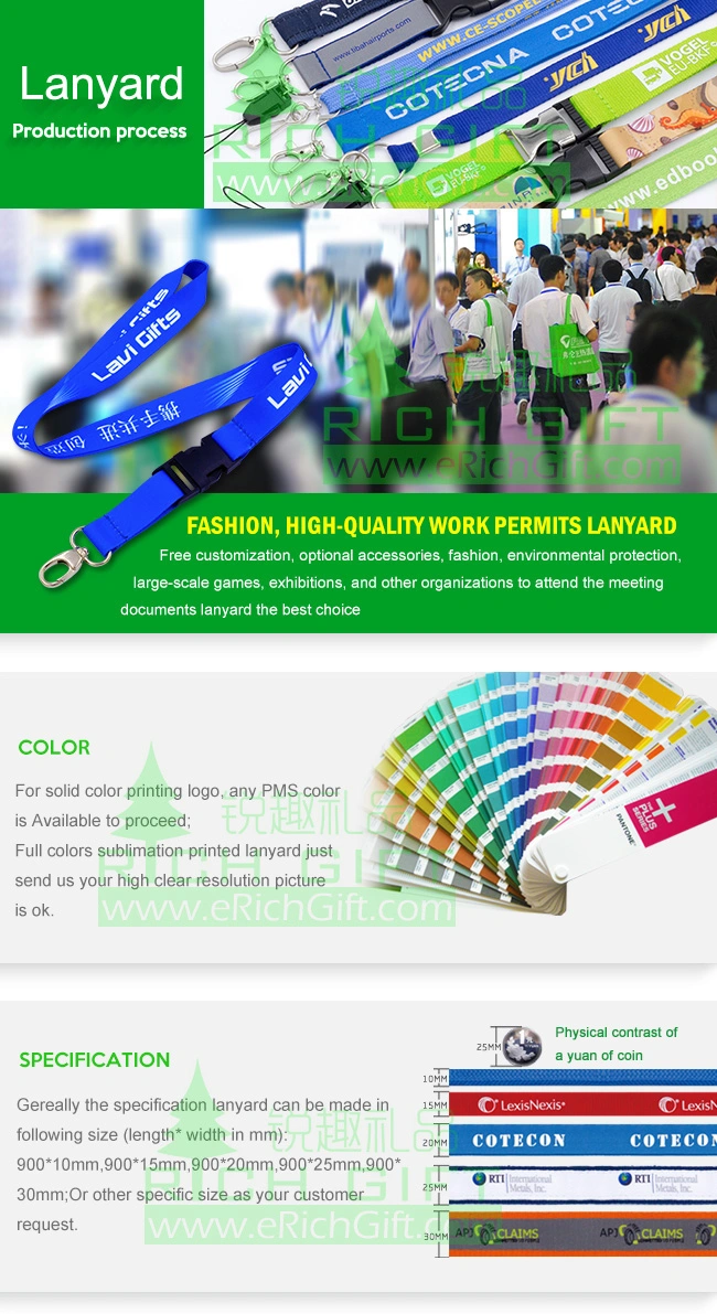 China Manufacturer Wholesale Neck/Polyester/Woven/Nylon/Printing/Sublimation/Mobile Phone Lanyard Strap with Logo Custom No Minimum