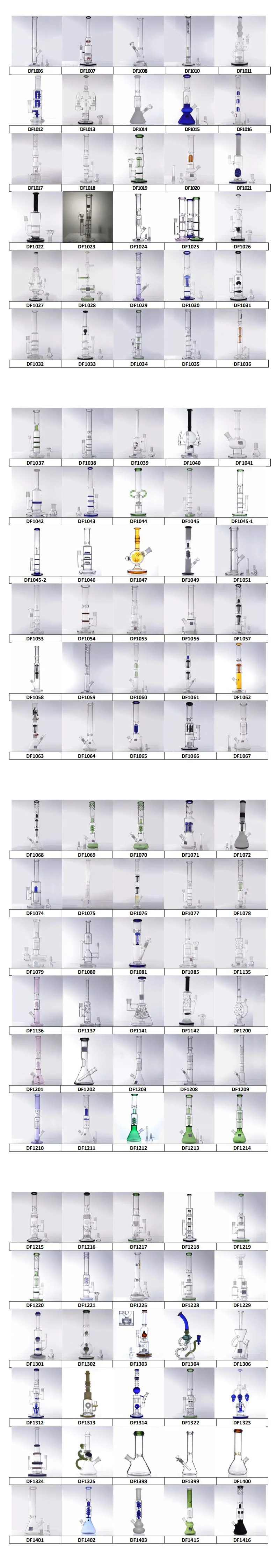 DF2134 Holes Smoke Glass Shisha Pipe Hookah Glass Water Pipe