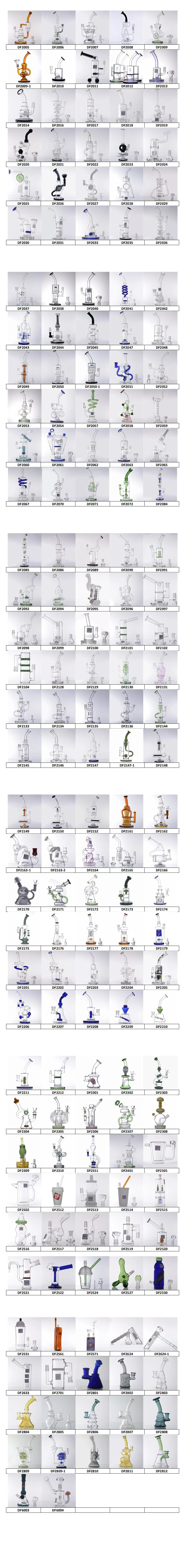 DF8402 Fashion Portable Glass Recycles Hookah Glass Smoking Water Pipe