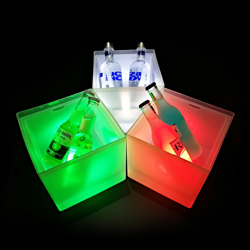OEM China Supplier Wholesale Acrylic LED Ice Bucket, Customize Acrylic LED Ice Bucket