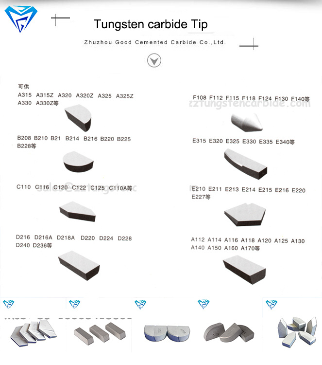 Yg6/K10 C125 Tungsten Carbide Brazed Tip Cemented Carbide Brazed Tip Wholesale Brazed Tip