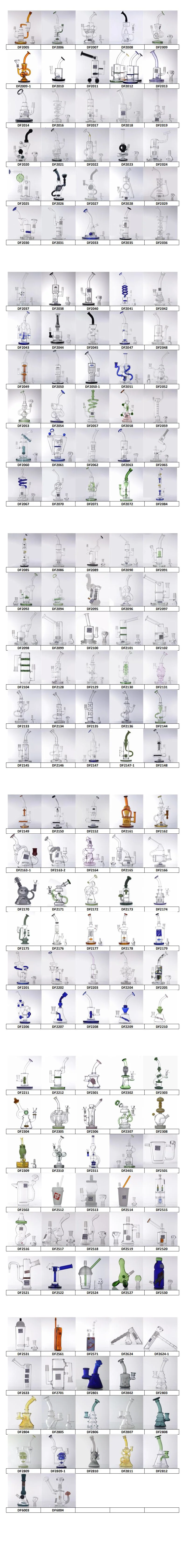 DF2206 Wholesale Smoking Pipe Glass Shisha Hookah Water Pipe