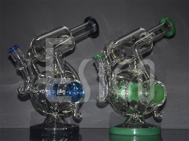 Esigo Factory Price Slime Colors Super Recycler Hookah Glass Pipe