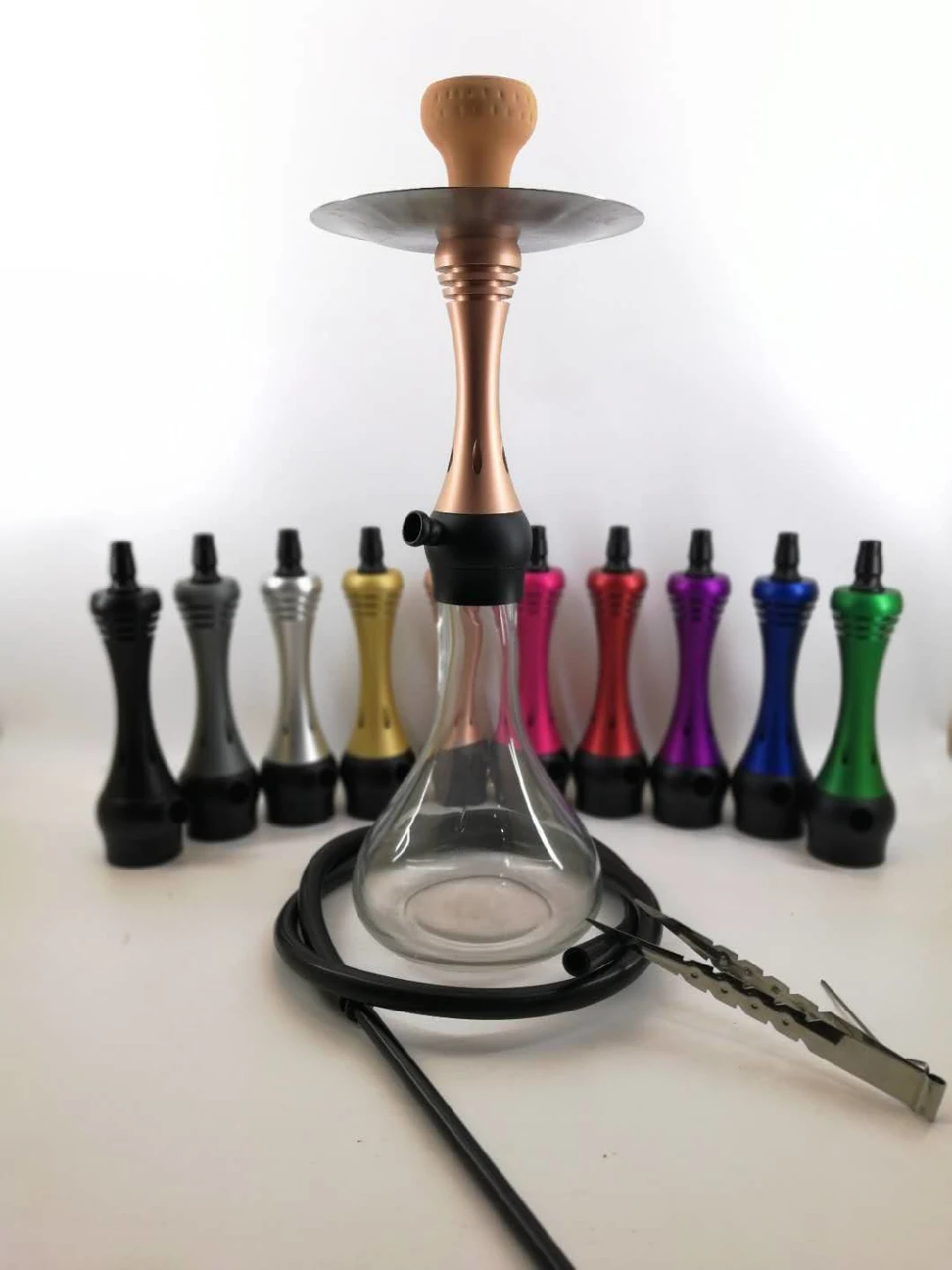 Factory Price Aluminum Air Valve Nargile Smoking Pipe Electric Hookah with Water Pipe