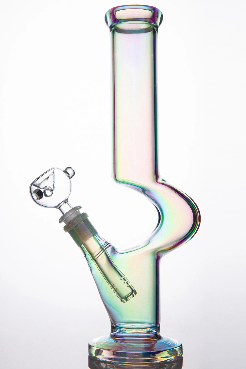 C Shape Colorful Shisha Hookah Glass Water Pipe Glass Smoking Pipe Smoking Accessories Glass Beaker Pipe