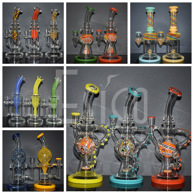 Esigo Factory Price Slime Colors Super Recycler Hookah Glass Pipe