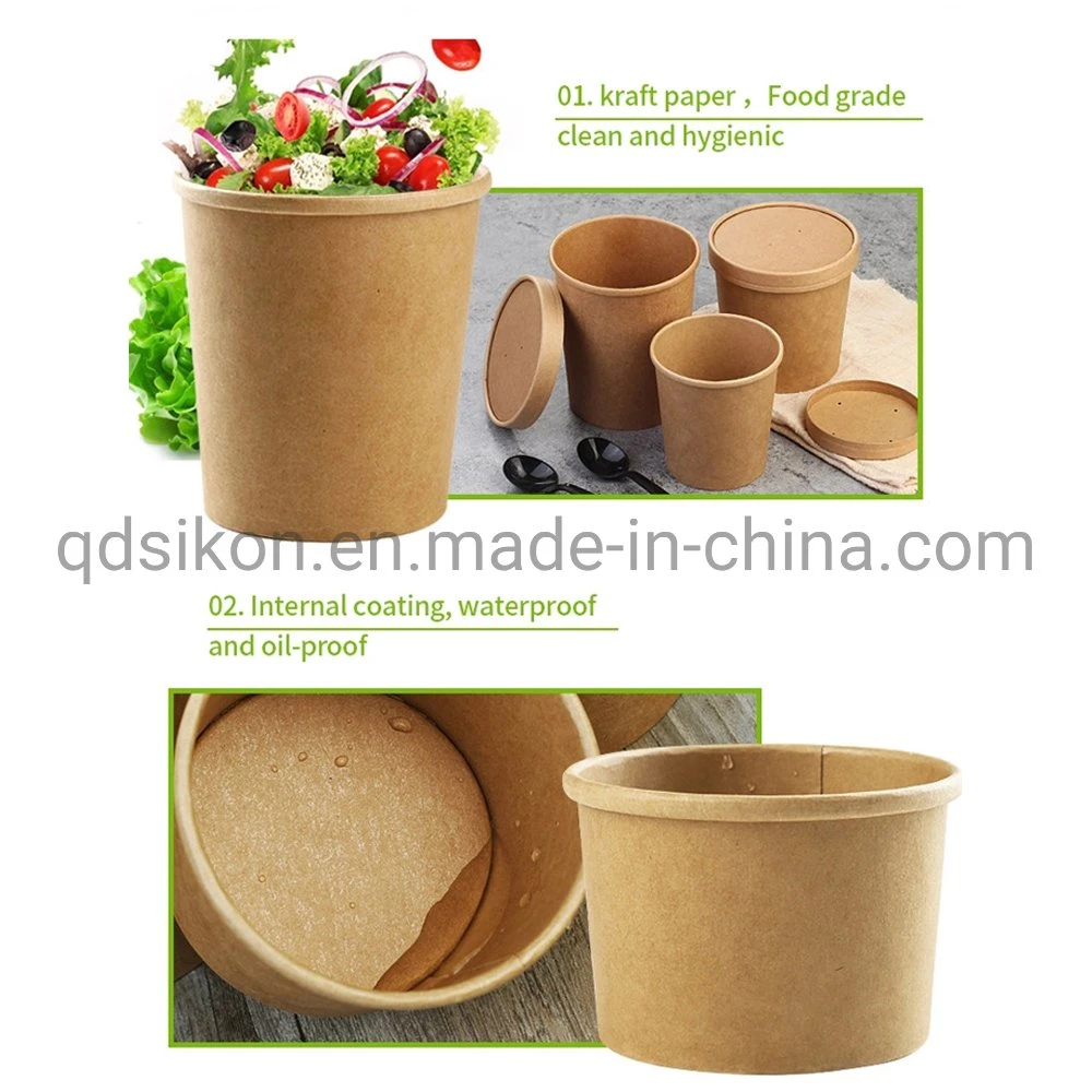 China Supplier of Takeaway Food Container Kraft Soup Bowl