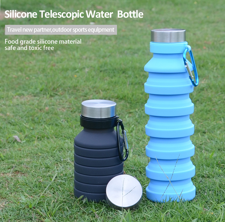 2020 Amazon Hot Sell Silicone Collapsible Sport Water Bottle