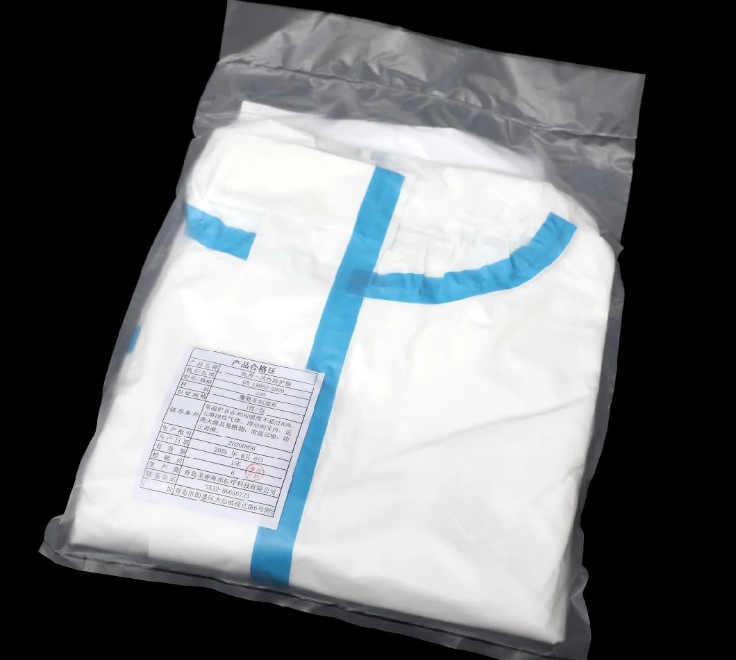 Blue White, Disposable, Soft, Customized, Size 180mm, Medical, Safety, Hospital, Protective, Big Size Coverall