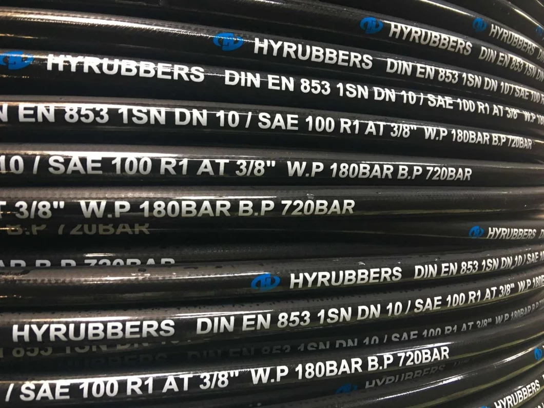 SAE100 R1at Hydraulic Rubber Flexible Hose, Single Line Welding Hose