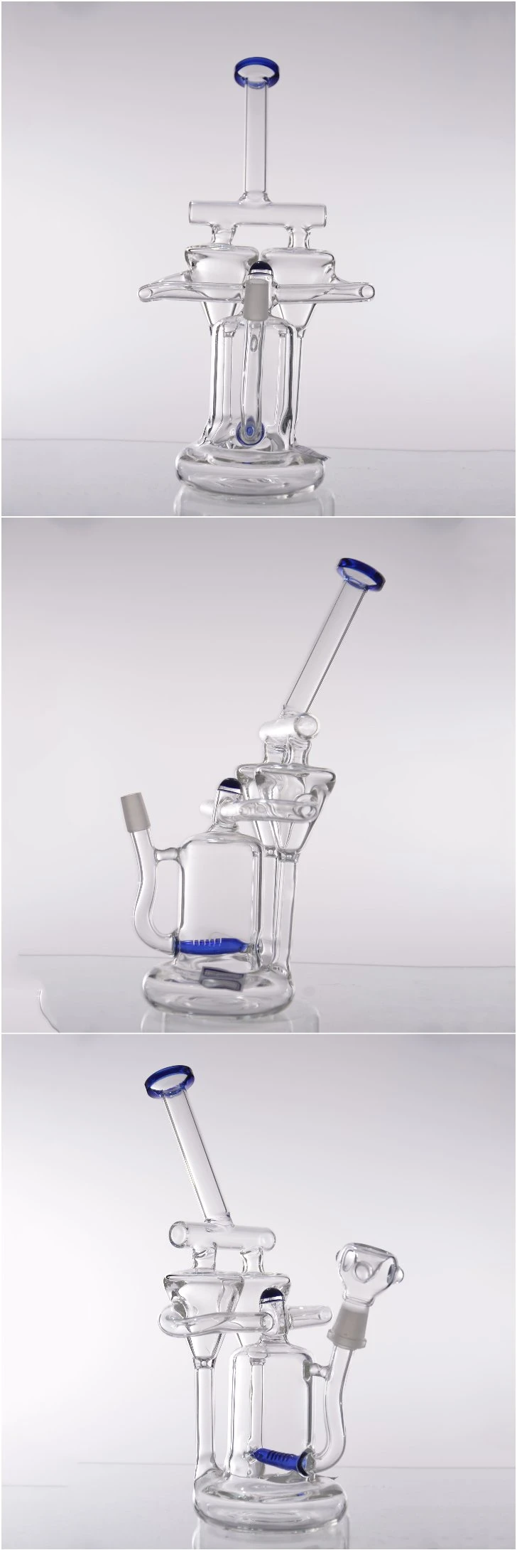 DF2202 Multicolor Shining Glass Smoking Shisha Hookah Glass Water Pipe