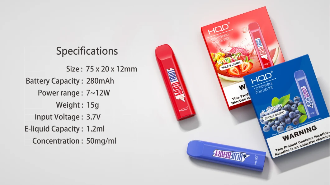 2020 Trending Products Vapor Pen Kit Colored Smoke Cigarette Disposable Start Kits Hqd Cuvie Hookah Shisha