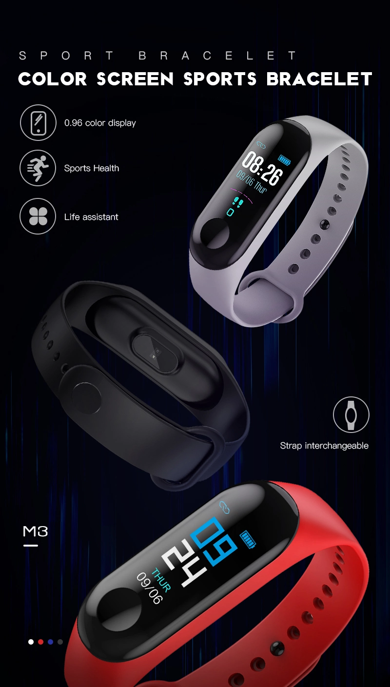 M3 Activity Sport Pedometer Smart Bracelet Fitness Tracker Smart Bandwaterproof