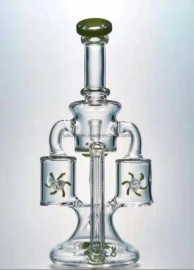 Recycle Windmill Smoking Water Pipe Tornado Filter Hookahs Oil Rig Glass Water Pipe