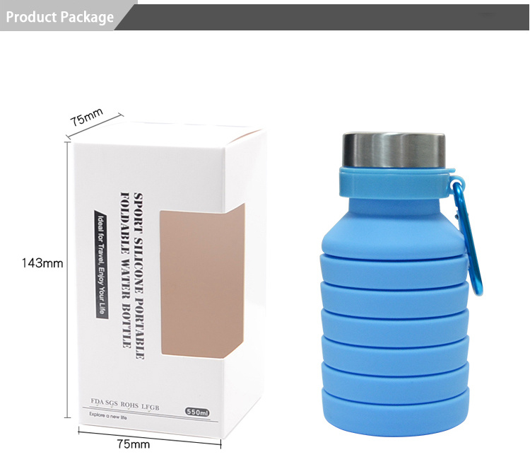 2020 Amazon Hot Sell Silicone Collapsible Sport Water Bottle