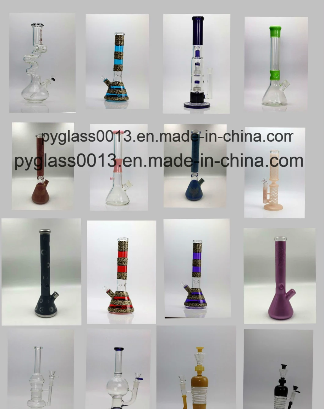 Manufacturer Smoking Glass 8 Arms Tree Glass Ashcatcher Hookah Ash Catcher Green and Blue Color