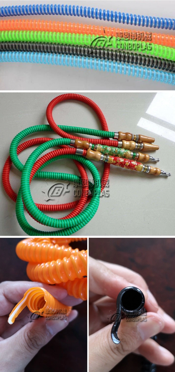 Soft Flexible Plastic PVC Helix Corrugated Smoking Hookah Hose Pipe Tube Extrusion Production Line