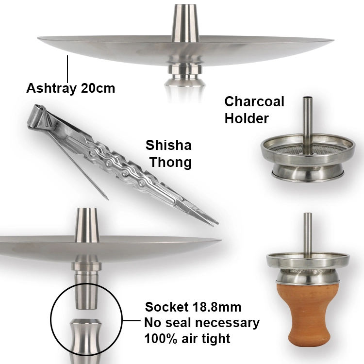 Stainless Steel Shisha Medium Size Click Hookah