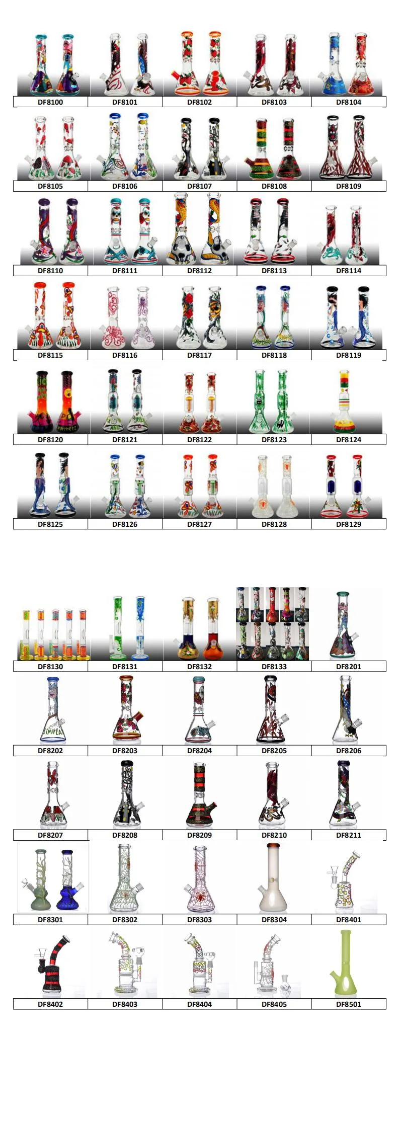 DF2029 Glass Hookah Hose Bottle Smoking Pipe Glass Bowl Water Pipes