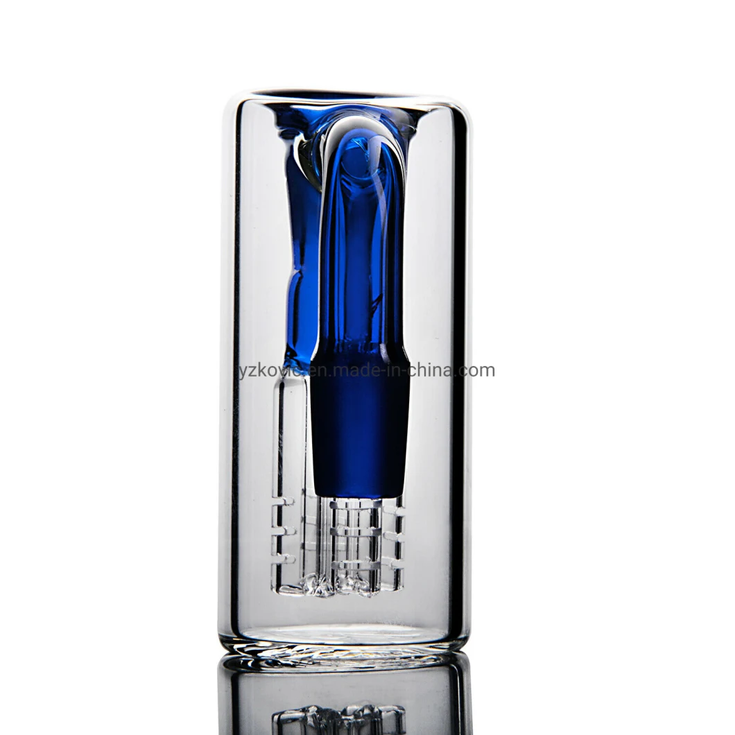 Blue 90° Hookah Recycler Bubbler Perc Glass Ash Catcher Tobacco Water Pipe 18mm 14mm