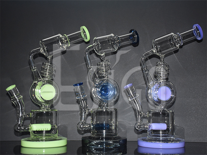 Esigo Factory Price Slime Colors Super Recycler Hookah Glass Pipe